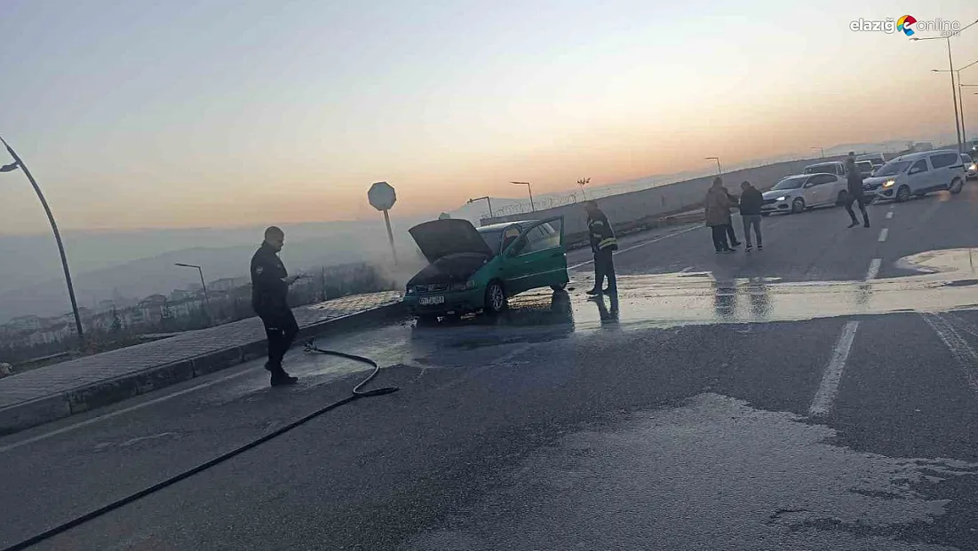 Elazığ’da trafikte korku dolu anlar