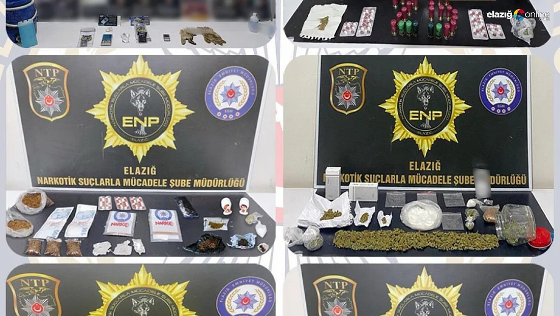 Elazığ’da Son Bir Ayın Bilançosu Açıklandı: Zehir Tacirleri Tek Tek Tutuklandı