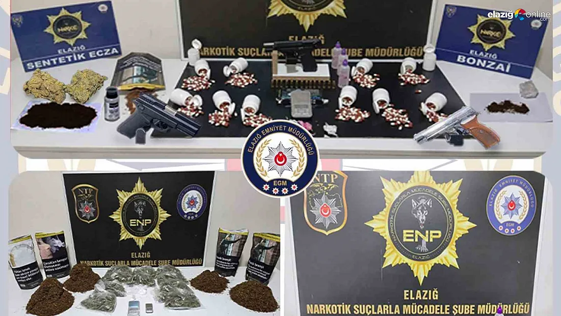 Elazığ sokaklarında narkotik mesaisi: Zehir tacirlerine geçit yok