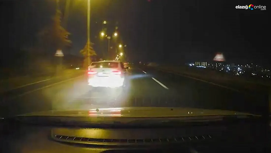 Elazığ'da kaygan yolda trafik terörü: Sorumsuz sürücü kamerada