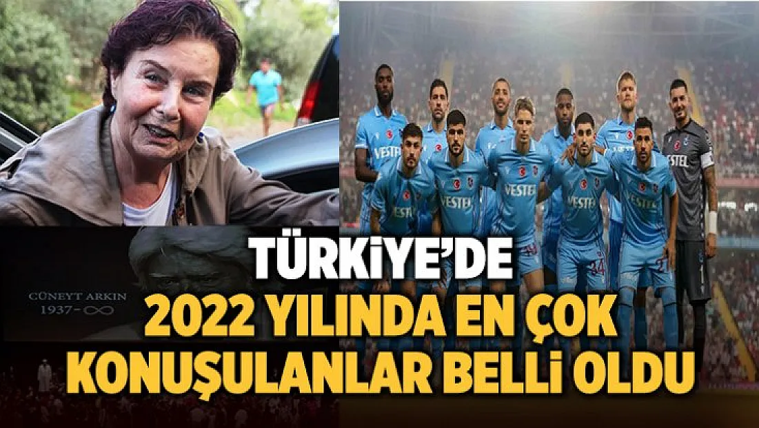 Türkiye’de 2022 yılında en çok konuşulanlar belli oldu