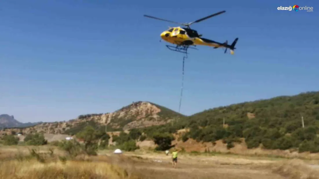 Maden arama helikopteri Tunceli'de acil iniş yaptı