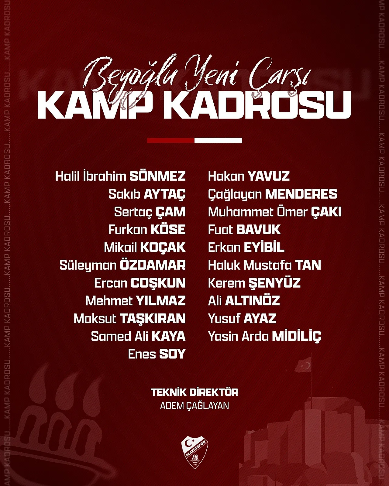 Elazığspor 21 futbolcuyla İstanbul'a gidiyor