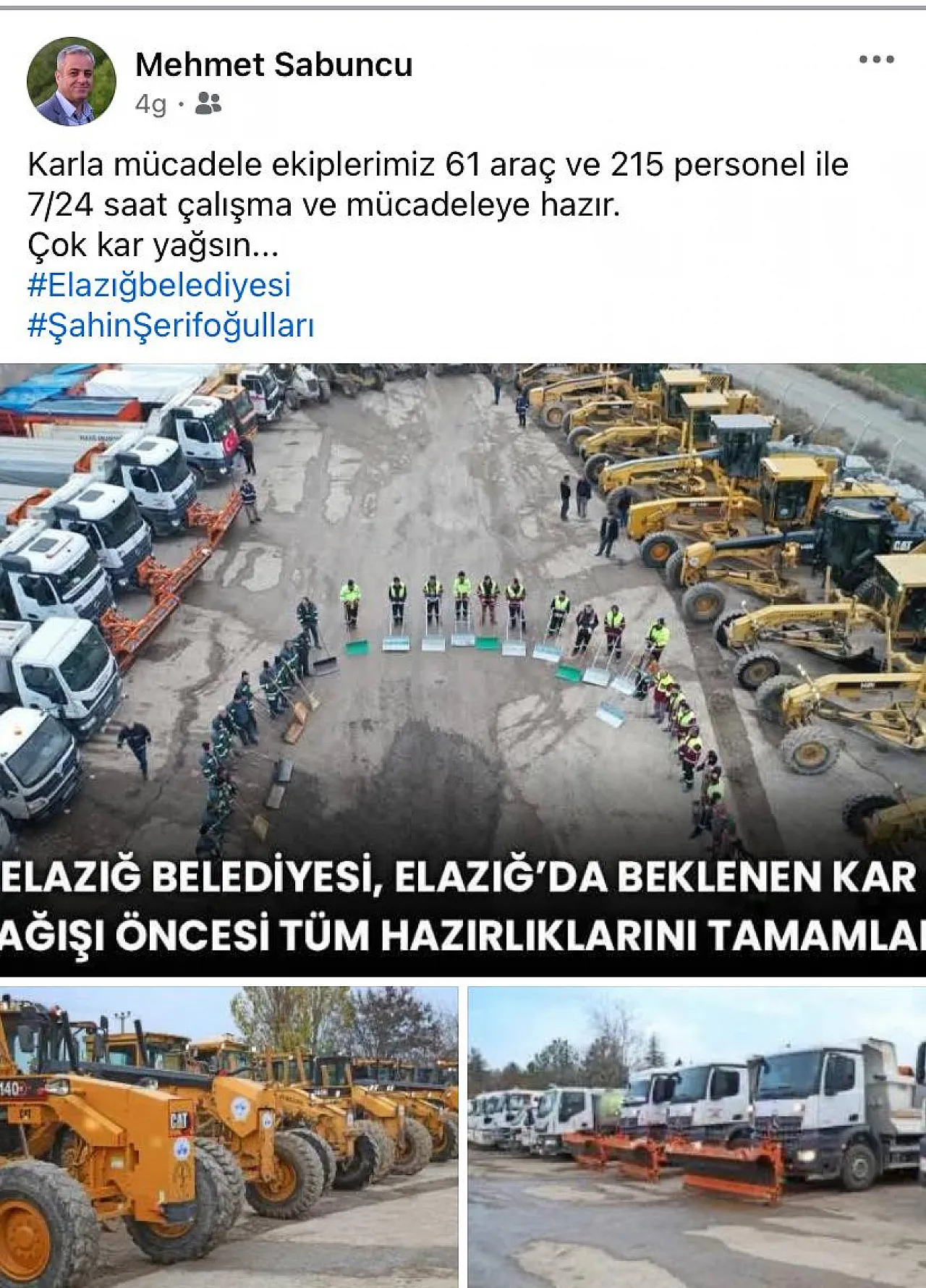 Paylaşım gündem, yollar kilit: Elazığ Belediyesi yine kar altında kaldı!