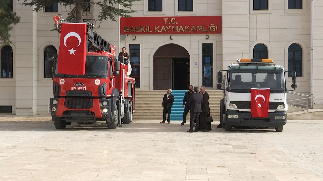 Baskil'de Yangın ve Temizlik Hizmetleri Güçleniyor: Yeni Araçlar Teslim Edildi