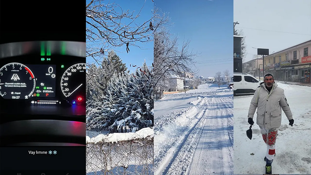 Karakoçan'da dondurucu gece: Kapı kilitleri bile buz tuttu