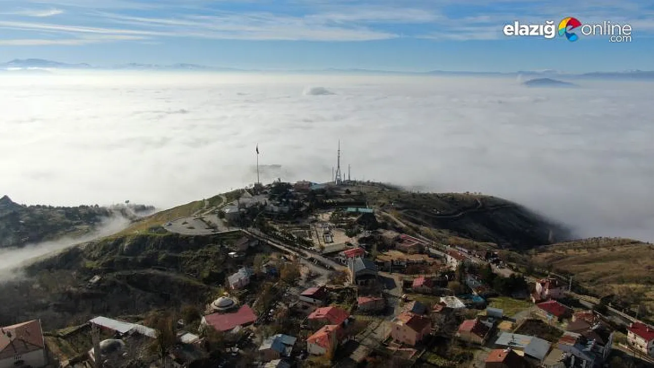 Elazığ sis denizinde kayboldu, eşsiz görüntüler oluştu
