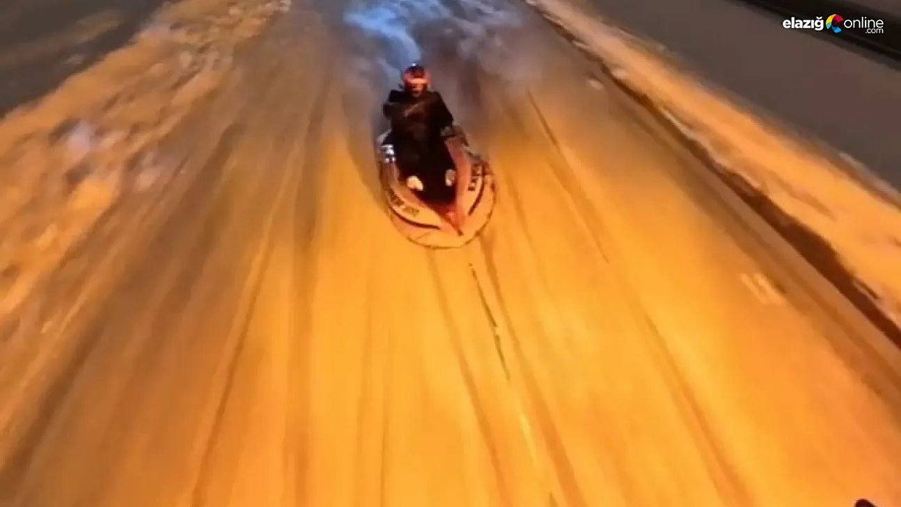 Elazığ'da kar keyfi az daha faciaya dönüşüyordu