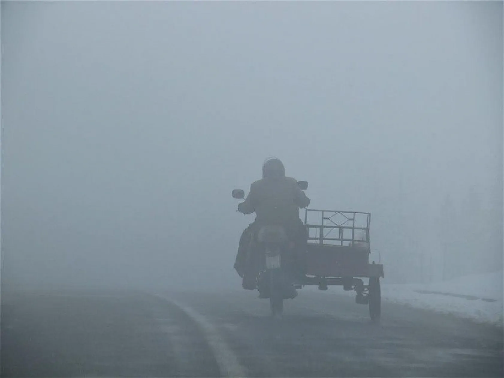 Harput'ta kar ve sis altındaki tarihin eşsiz manzarası