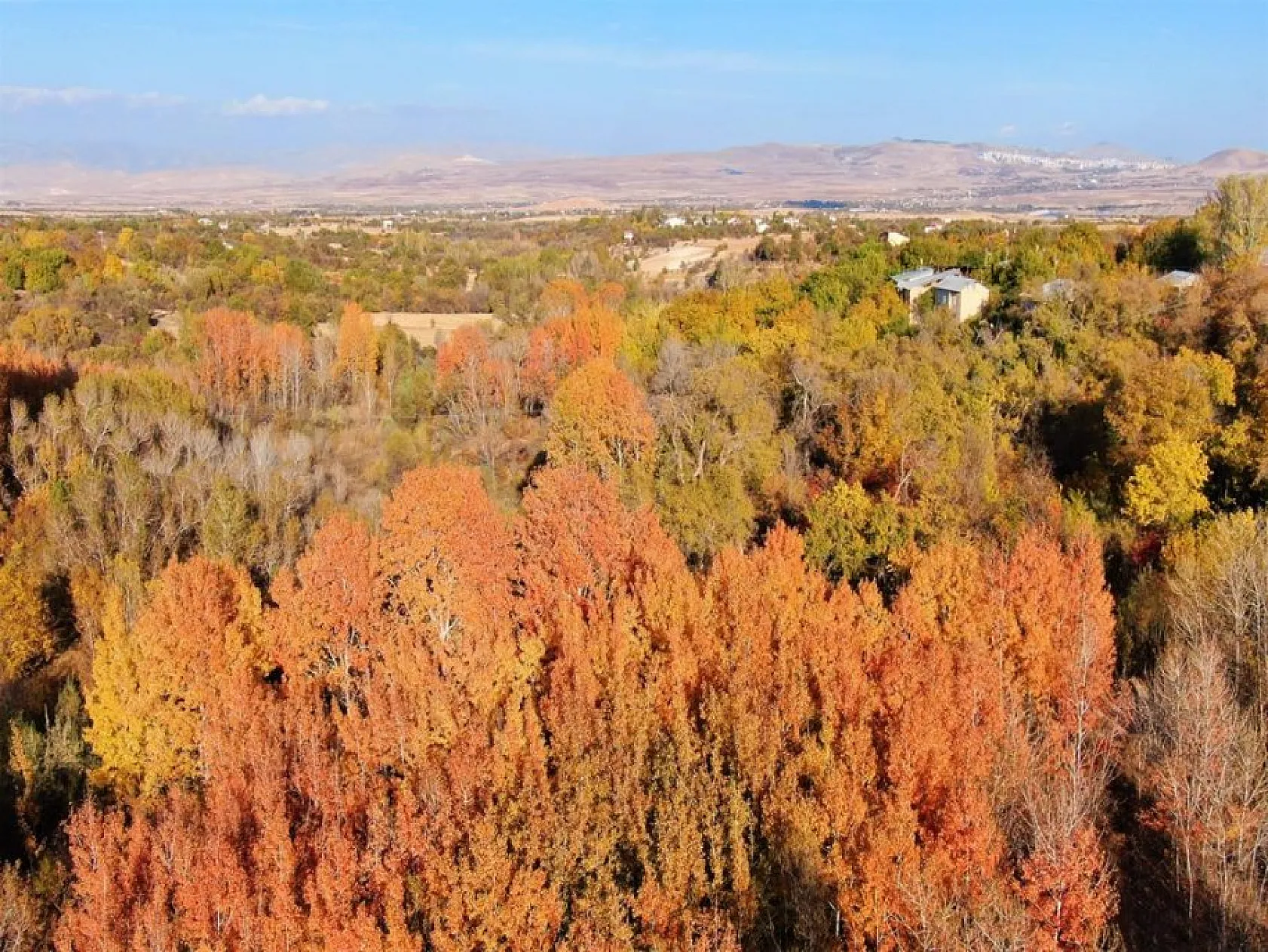 Elazığ'ın Beşik köyü sonbaharda görsel bir şölen sunuyor