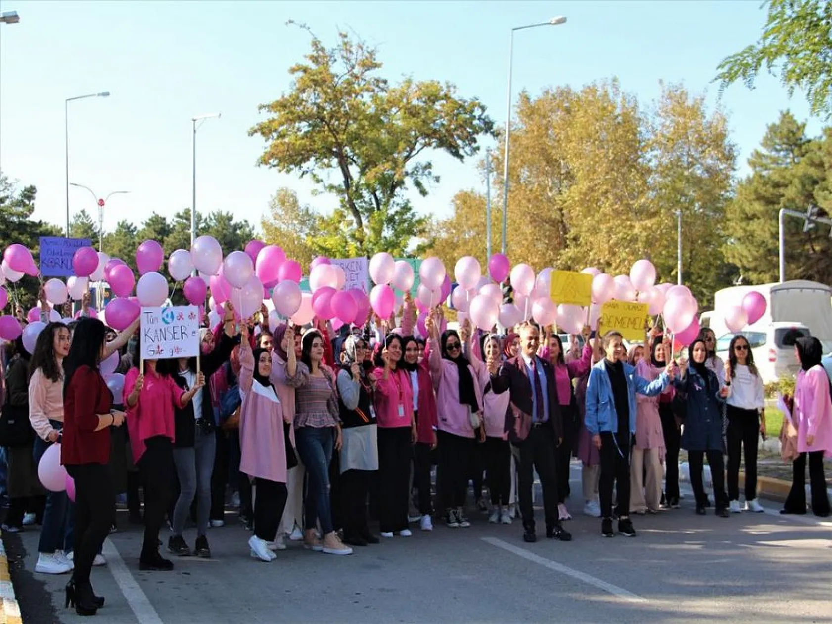 Elazığ'da 'Meme Kanseri Farkındalık' yürüyüşü