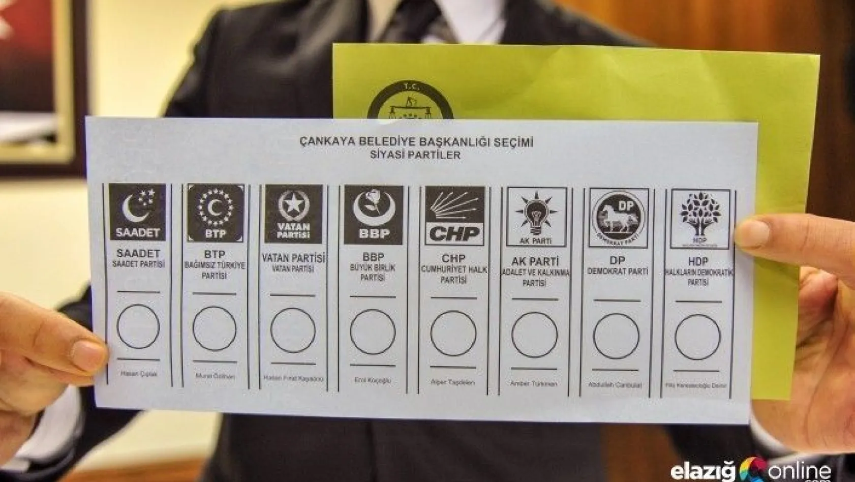 31 Mart yerel seçimlerinde kullanılacak oy pusulaları belli oldu