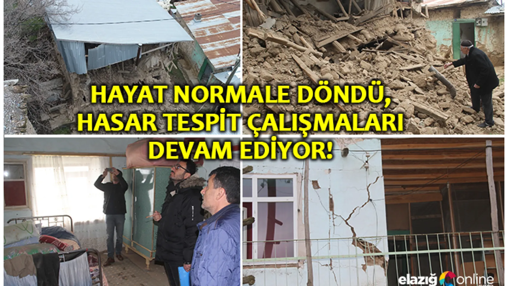 Elazığ'da 5.2'lik deprem 11 köyde 50 eve hasar verdi