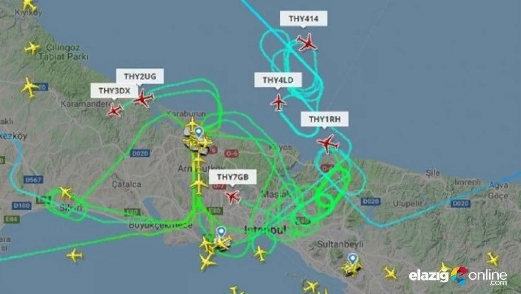 Uçaklar 'rüzgar yüzünden' İstanbul Havalimanı'na inemedi