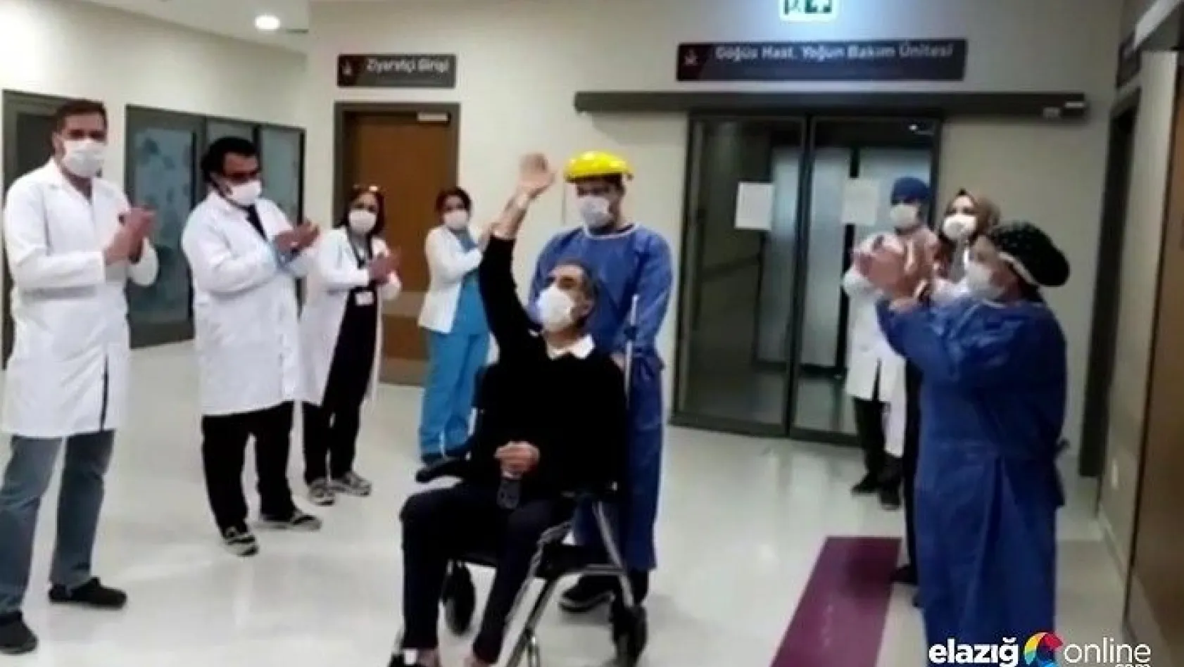 Korona'yı yenen hastalar alkışlarla taburcu edildi