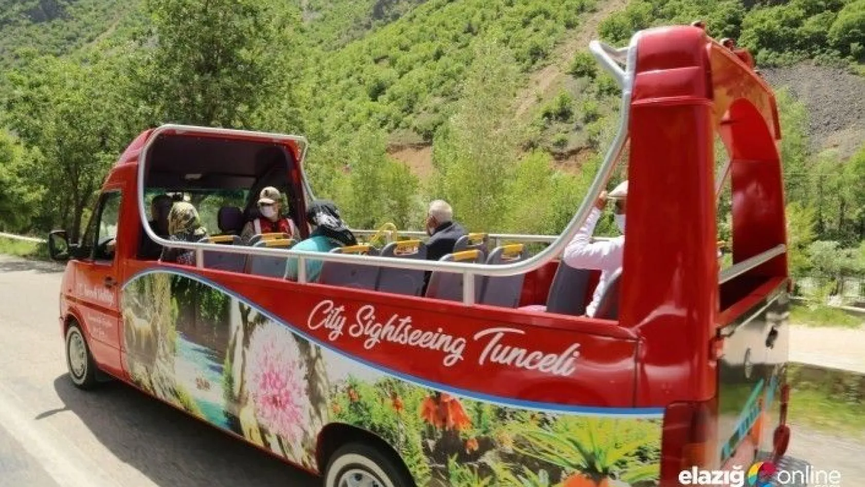 65 yaş üstü vatandaşlar tur otobüsüyle Munzur Vadisi'ni gezdi