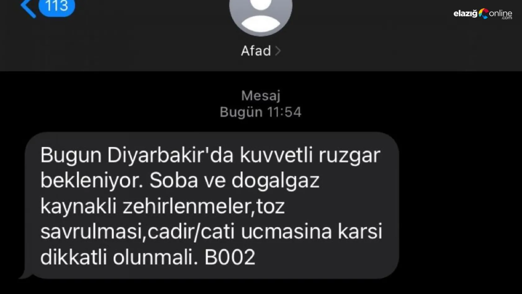 AFAD'dan Diyarbakır için kuvvetli rüzgar uyarısı