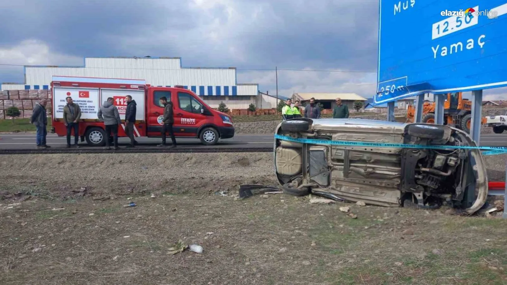 Bingöl'de araç takla attı: 1 yaralı