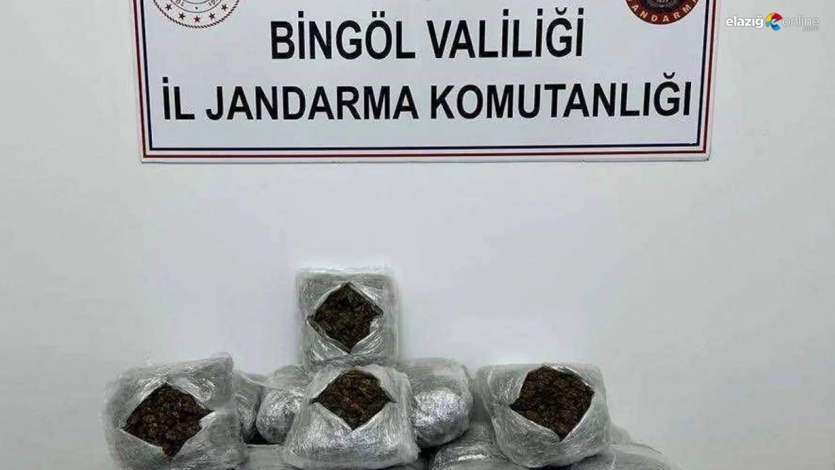 Bingöl'de yol kenarında uyuşturucu madde ele geçirildi