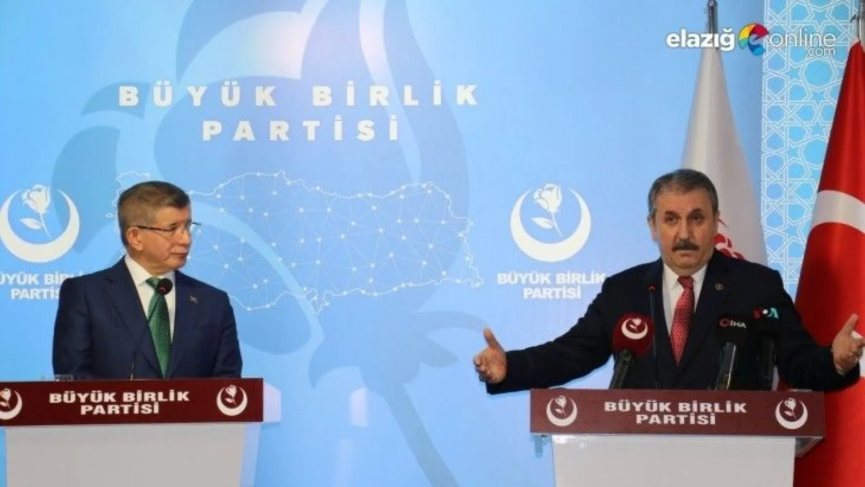 Destici Gelecek Partisi Genel Başkanı Davutoğlu ile görüştü