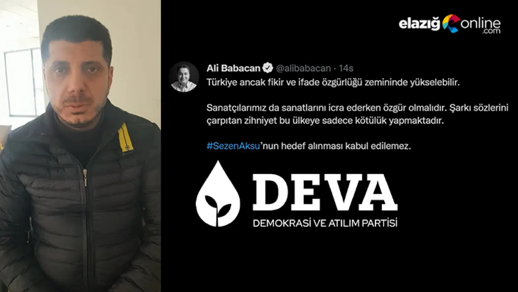 DEVA Partisi Kovancılar İlçe Başkanı Babacan'a tepki gösterip istifa etti