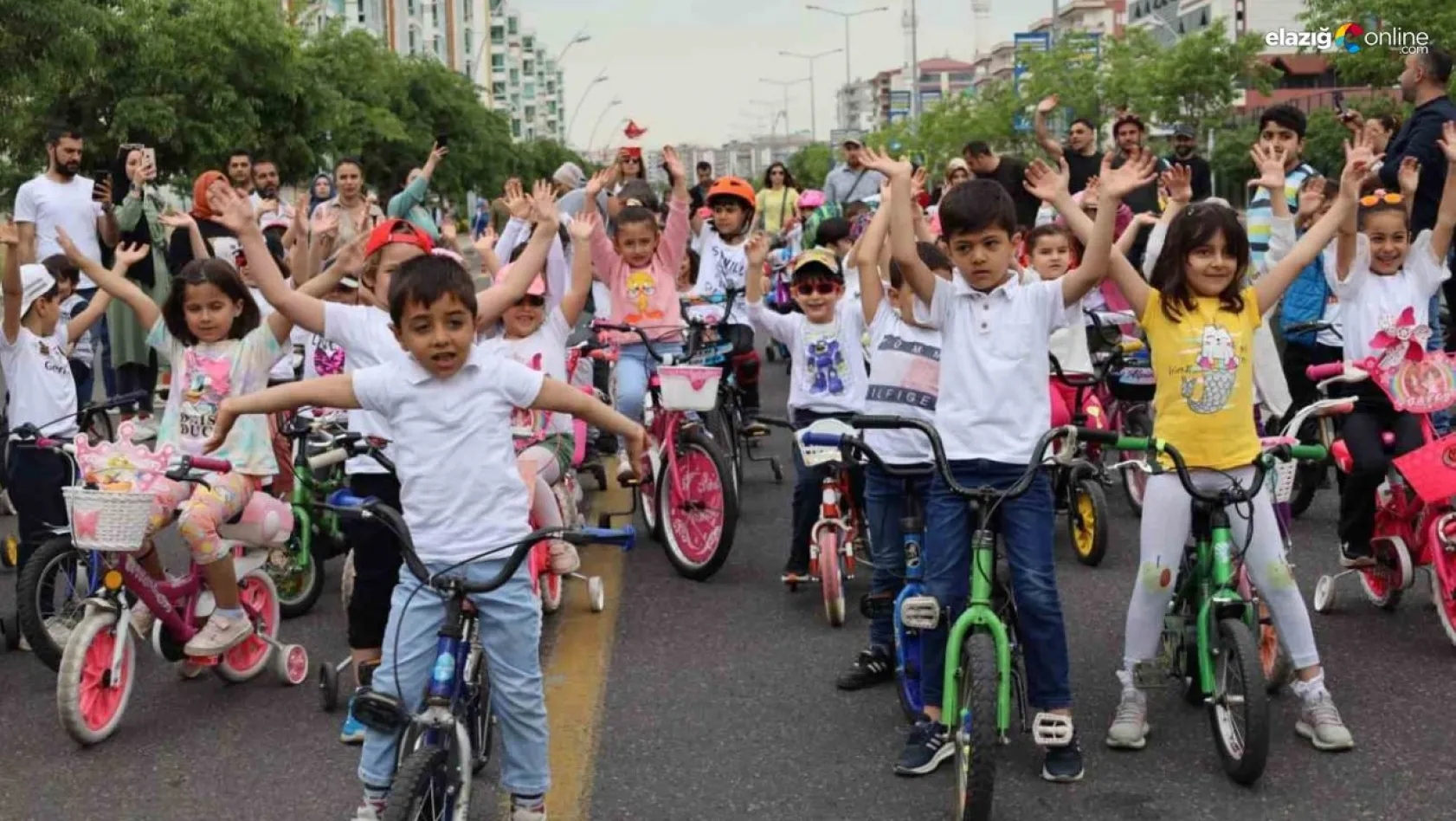 Diyarbakır'da 280 çocuk sağlık için pedal çevirdi