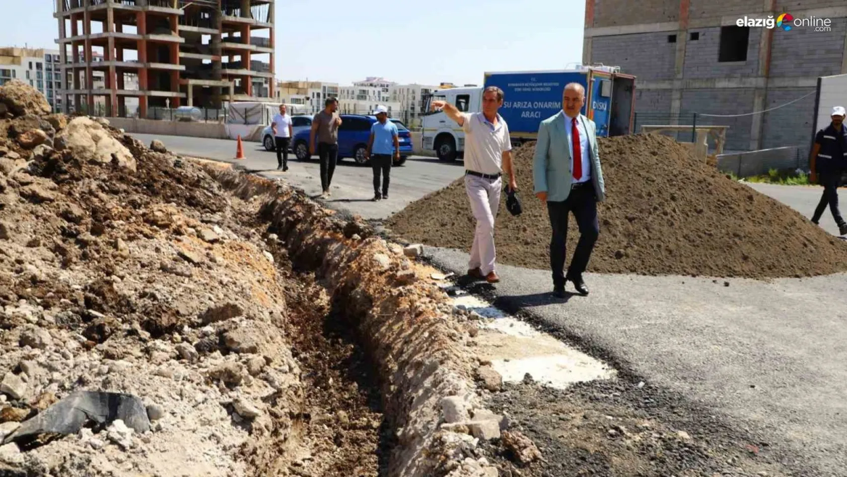 Diyarbakır'da yeni imar alanlarında içme suyu şebekesi çalışmaları sürüyor