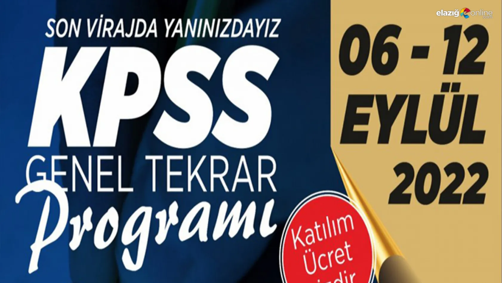 Elazığ Belediyesi'nden ücretsiz KPSS tekrar dersleri