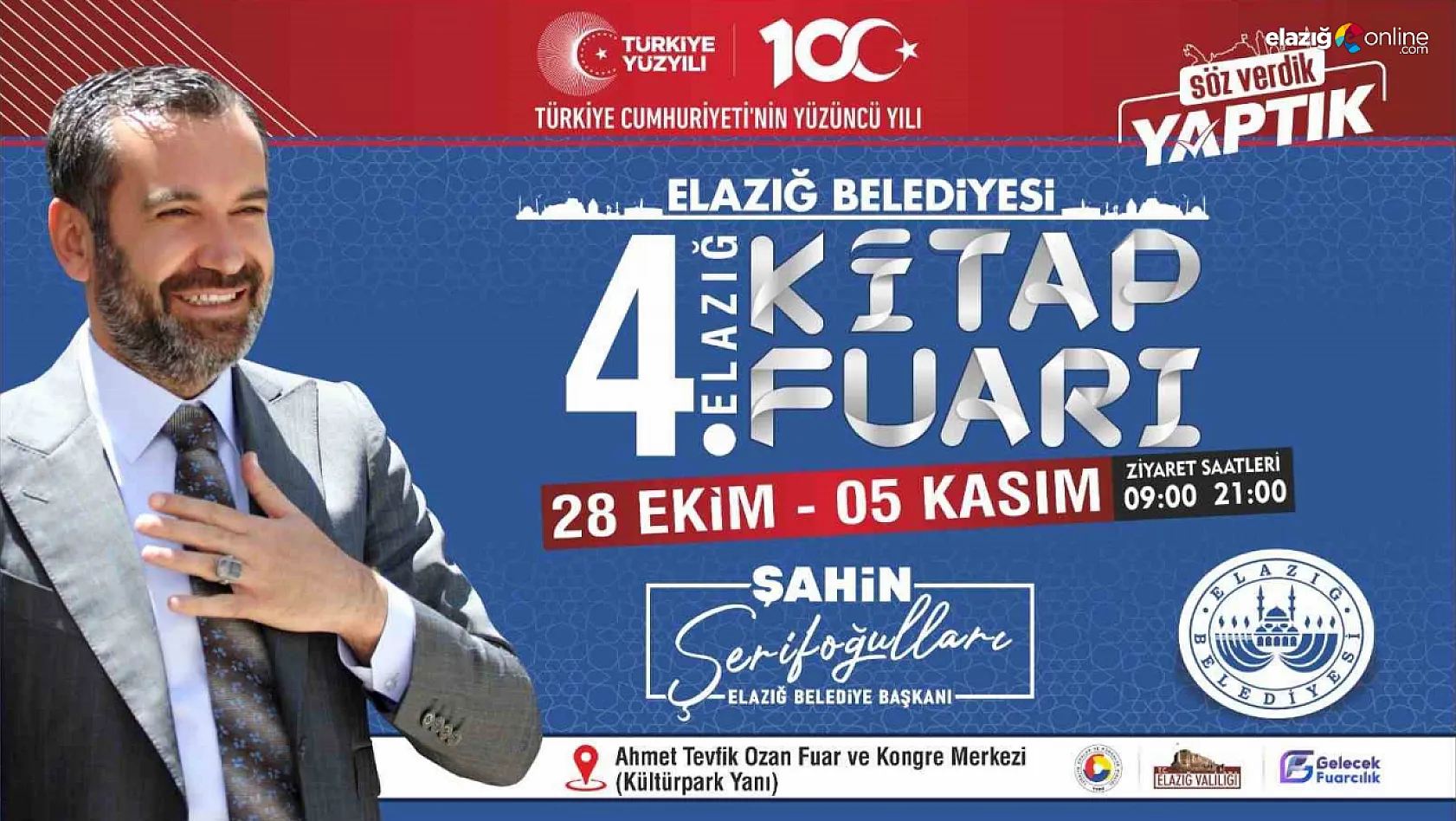 4. Elazığ Kitap Fuarı düzenlenecek!