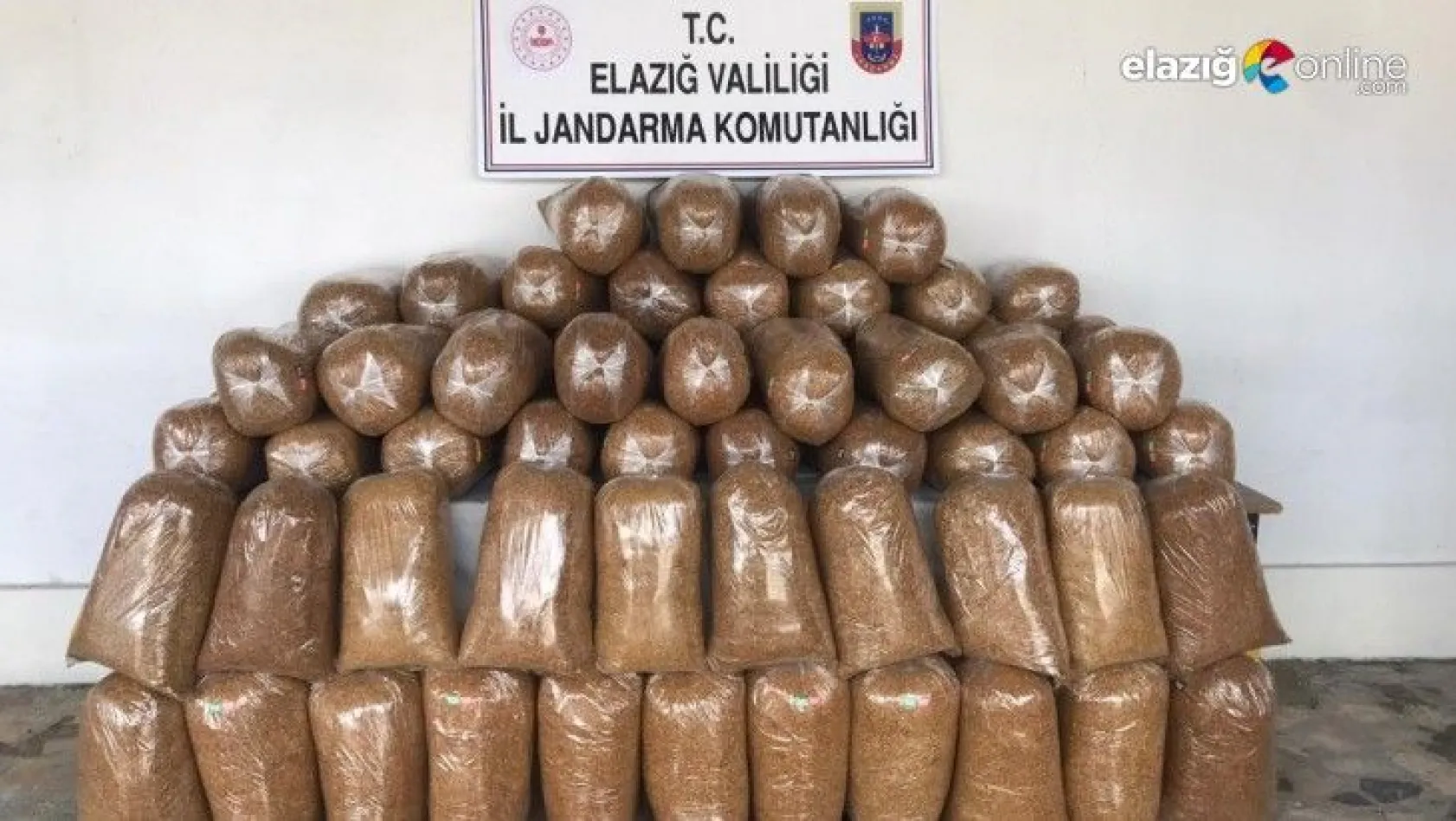 Elazığ'da 426 kilogram kaçak tütün ele geçirildi