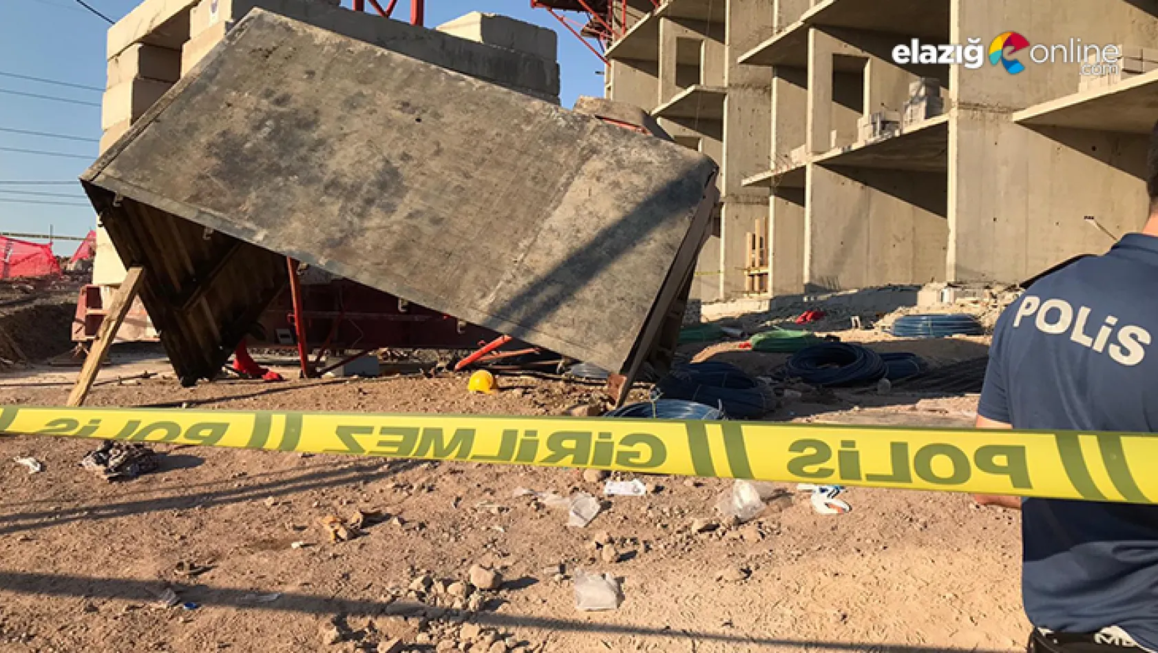 Elazığ'da 5'inci kattan işçiler iskeleyle düştü: 5 yaralı