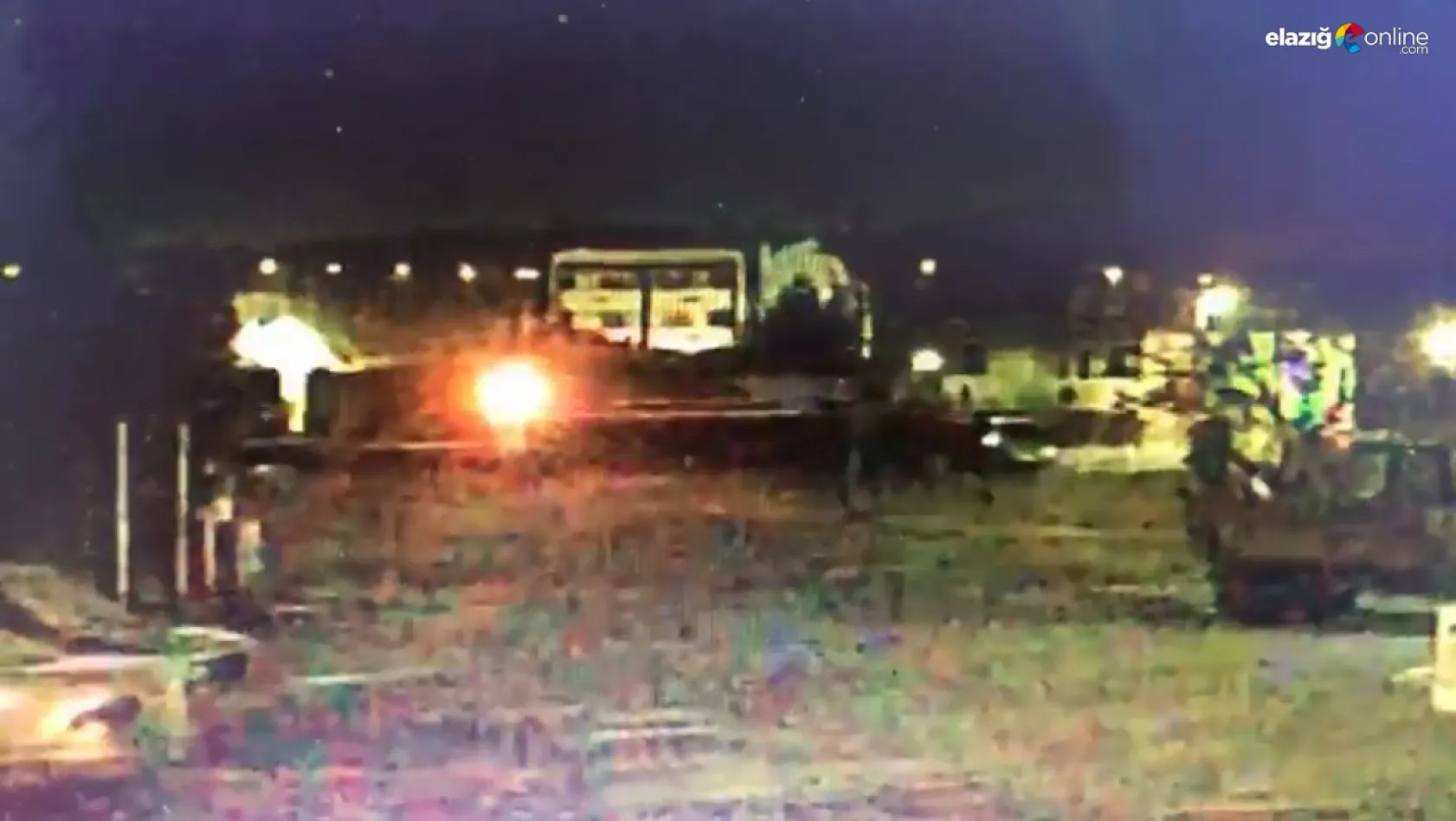 Elazığ'da trenin araca çarptığı kazanın görüntüleri ortaya çıktı