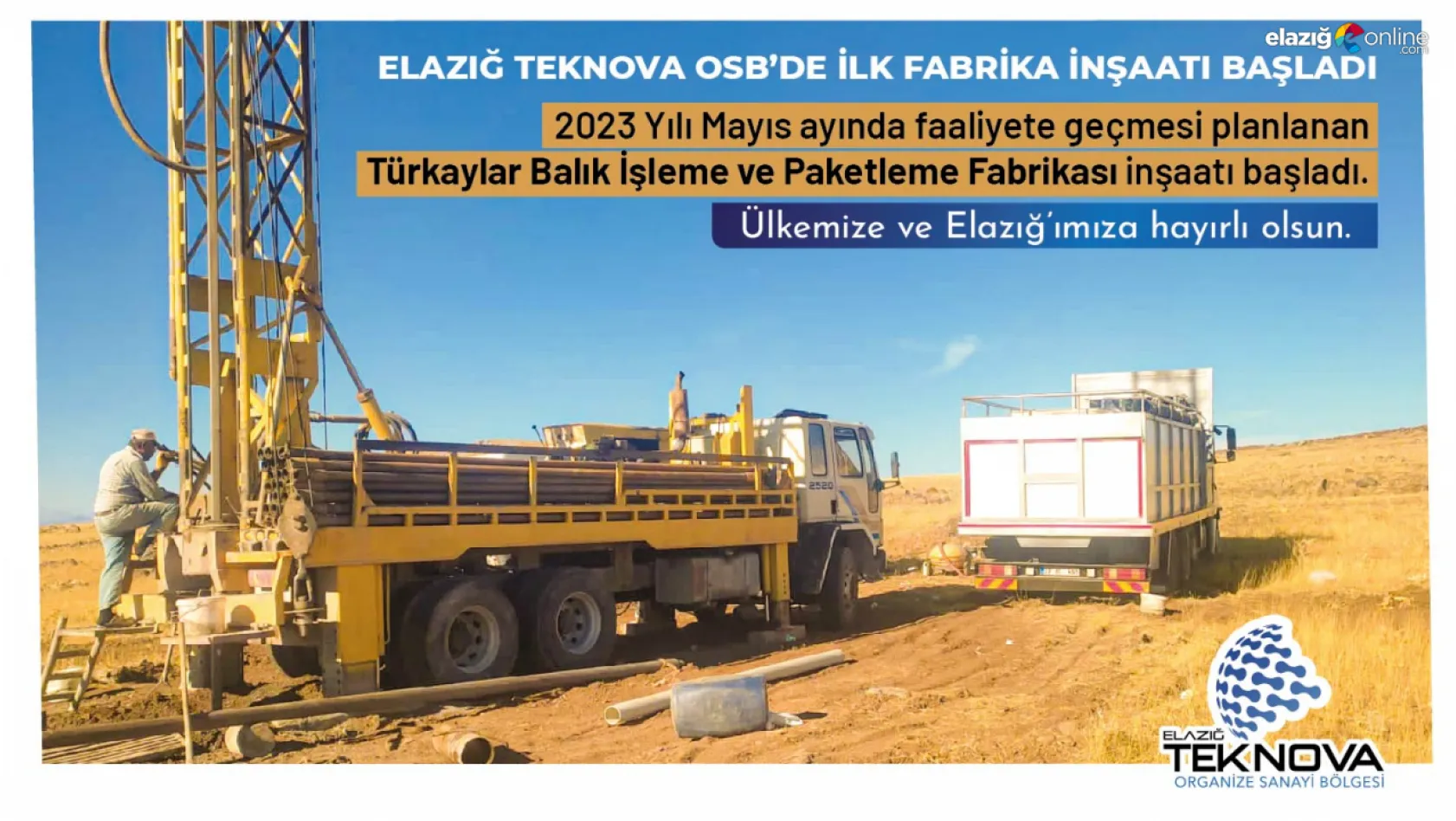 Elazığ'da yeni kurulan Teknova OSB'de ilk yatırım için kazma vuruluyor!