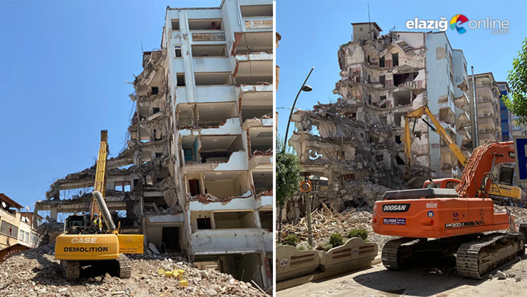 Elazığ'da yıkım çalışmaları sürüyor