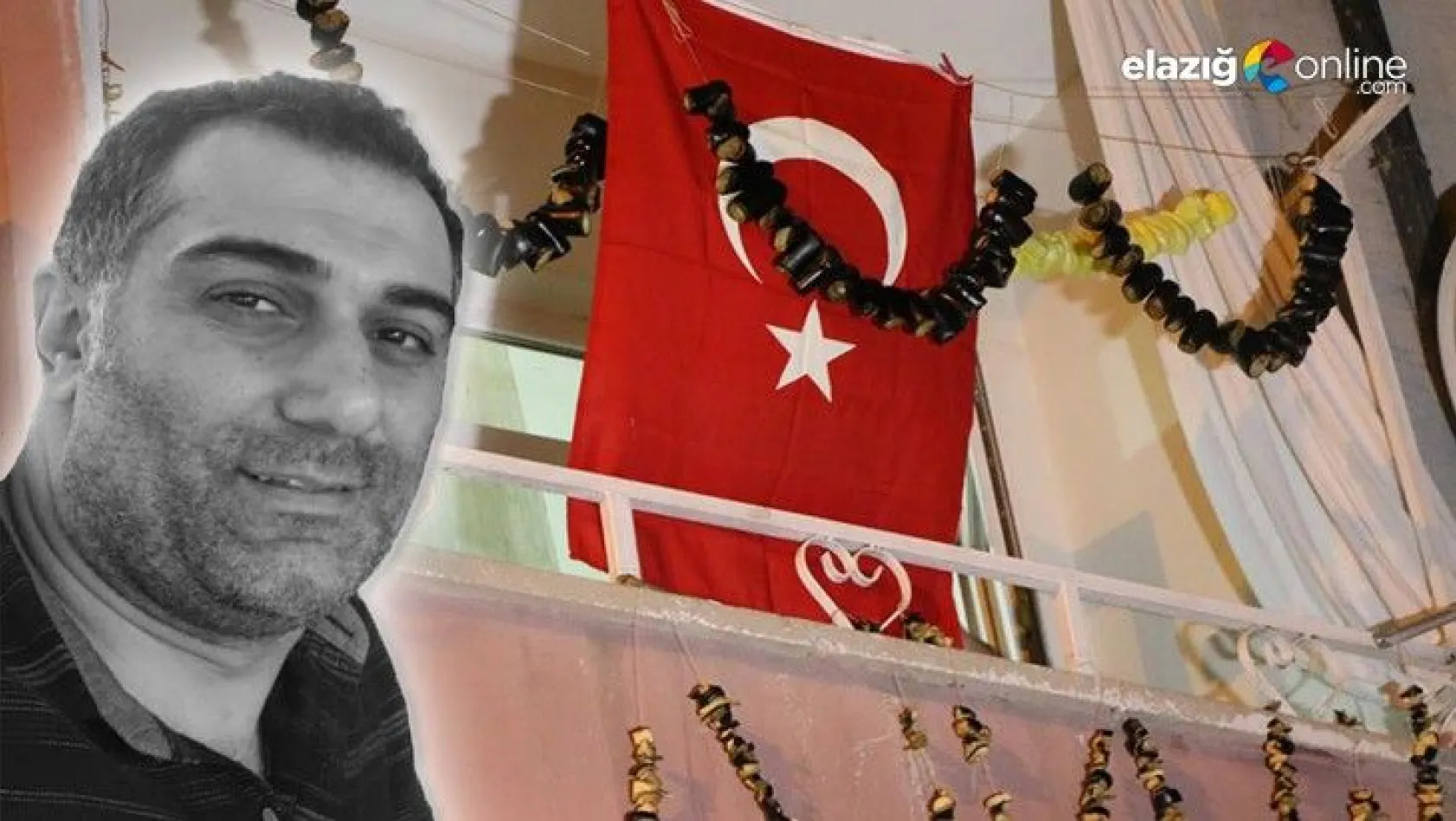 Elazığlı pilotun babaevine Türk bayrağı asıldı