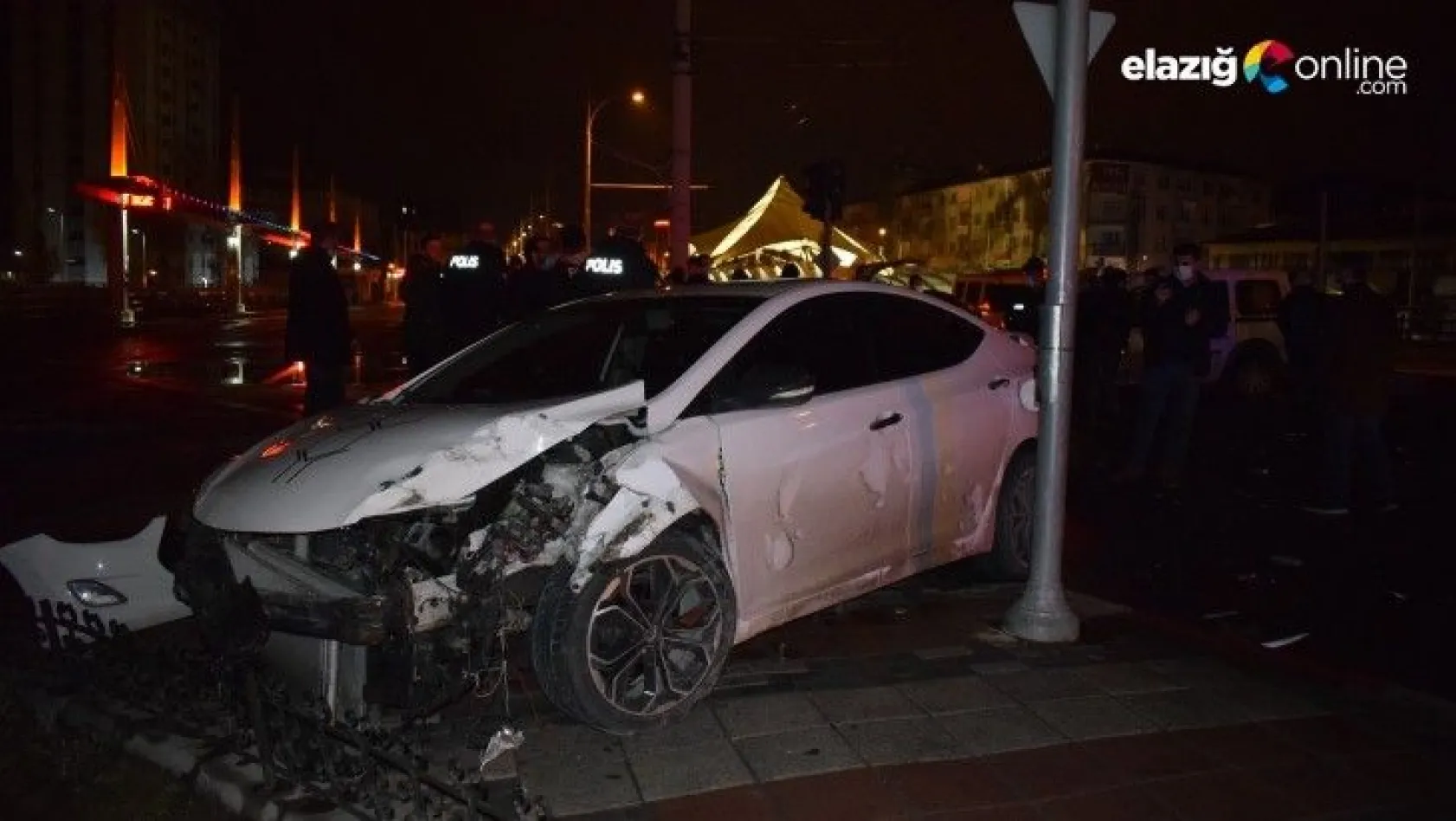 Malatya'da polis şüpheli kovalamacası kazayla bitti: 1 yaralı