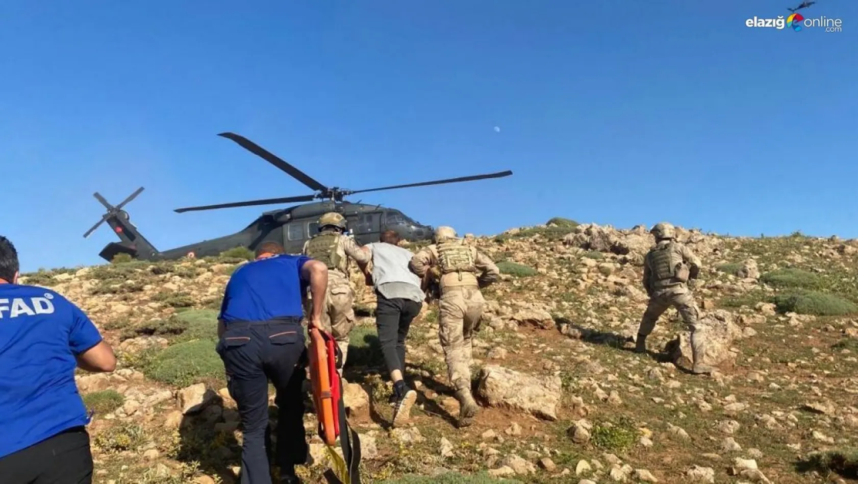 Tunceli'de rahatsızlanan vatandaş, helikopterle Elazığ'a sevk edildi