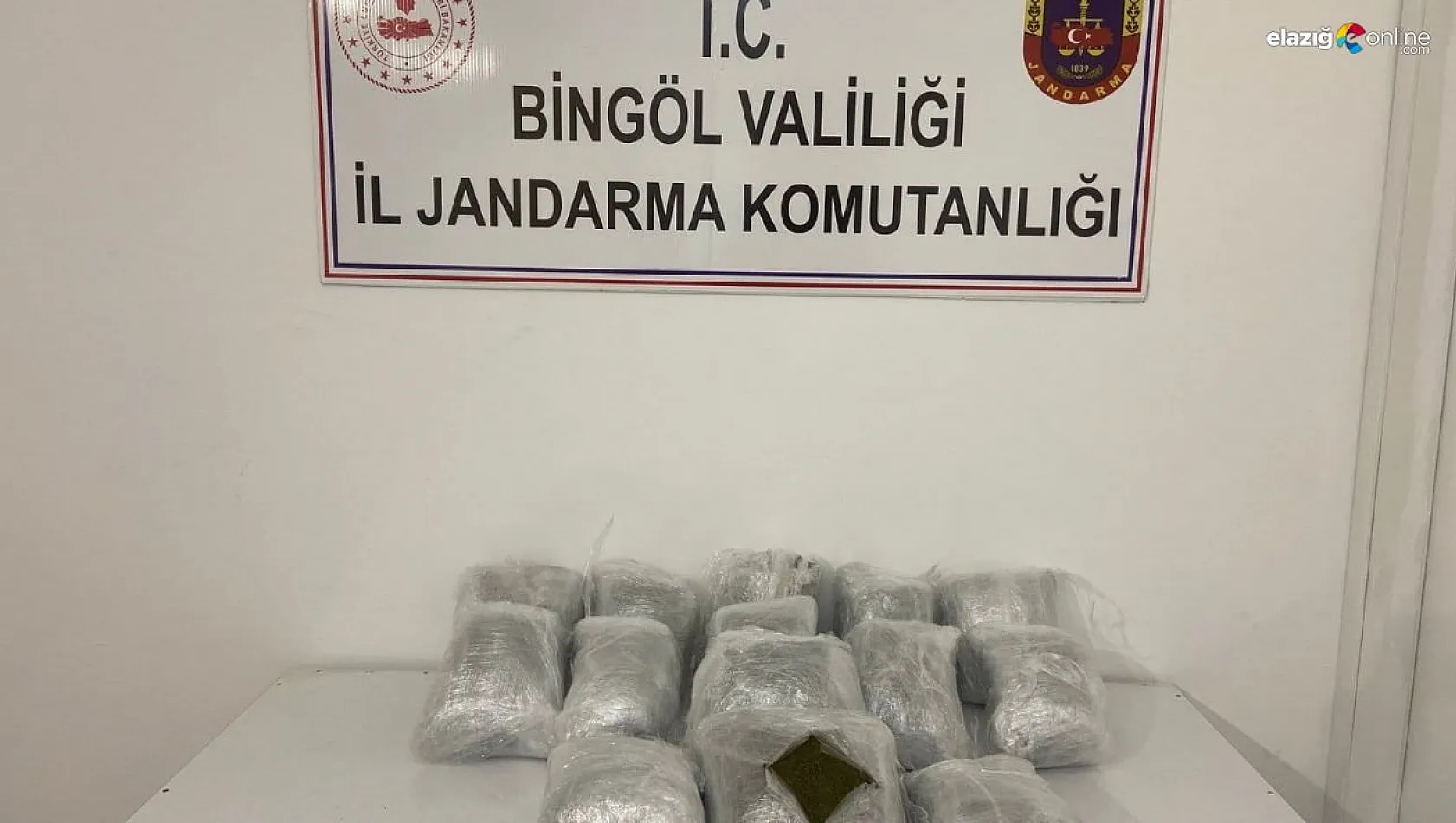 Bingöl'de 20 kilo esrar ele ele geçirildi