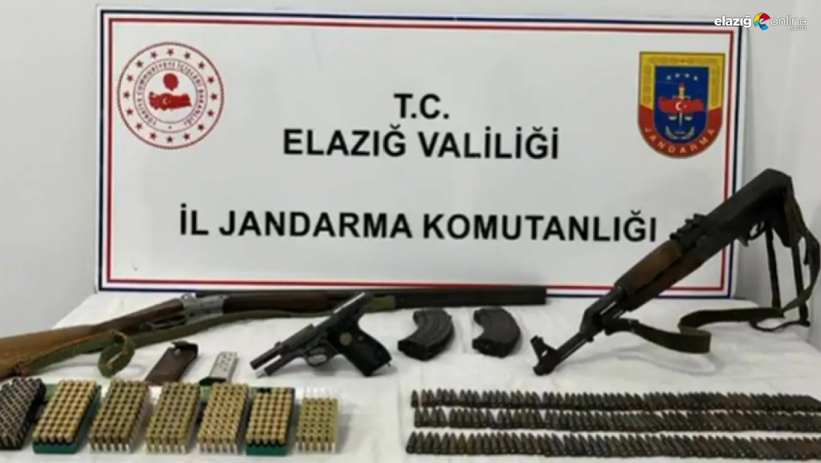 Köy evini cephaneliğe çevirmiş: Elazığ jandarmanın takibi sonuç verdi