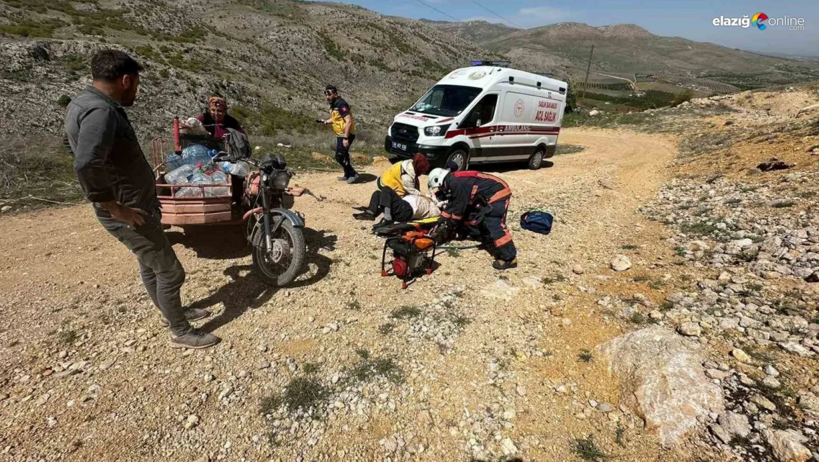 Malatya'da motosiklet kazası, 2 yaralı