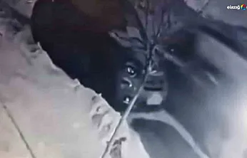 Elazığ'da pişkin sürücü kamerada! Önce çarptı sonra kaçtı!