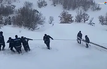 'Gelemezler dedik, direkle geldiler!' Palu köylüsünden ekiplere tam not!