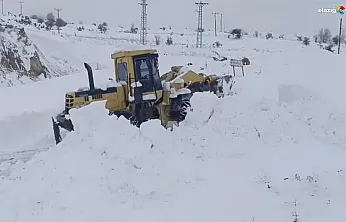 Elazığ kırsalında kar savaşı: 130 köy yolu açıldı, 207 noktada mesai sürüyor