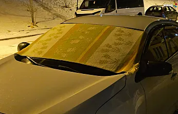 Gakgo usulü kış önlemi! Elazığ'da kilimler camlara serildi
