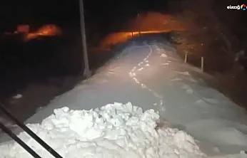 Palu'dan Baskil'e kar mücadelesi: Kapalı 67 köy yolunda hummalı çalışma sürüyor