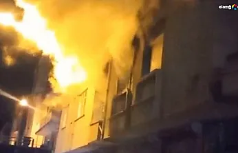 Elazığ'da metruk binada yangın paniği