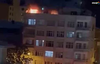 Teras katındaki alevler panik yarattı: Ekipler seferber oldu