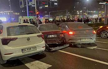 Hazardağlı Kavşağı'nda Feci Kaza! 7 Otomobil Birbirine Girdi!