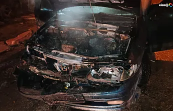 Ulukent'te park halindeki otomobil alevlere teslim oldu: Araç küle döndü