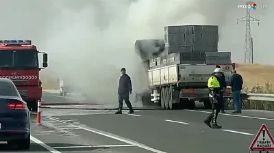 Elazığ'da Tır Yangını Paniğe Neden Oldu!
